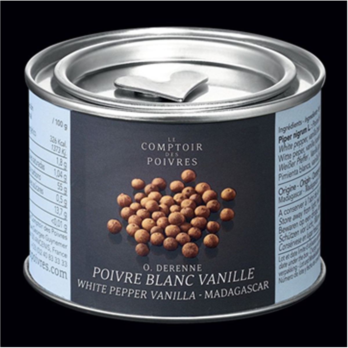 Le Comptoir Des Poivres  Poivre Blanc entier Vanille Madagascar 80gr  80gr