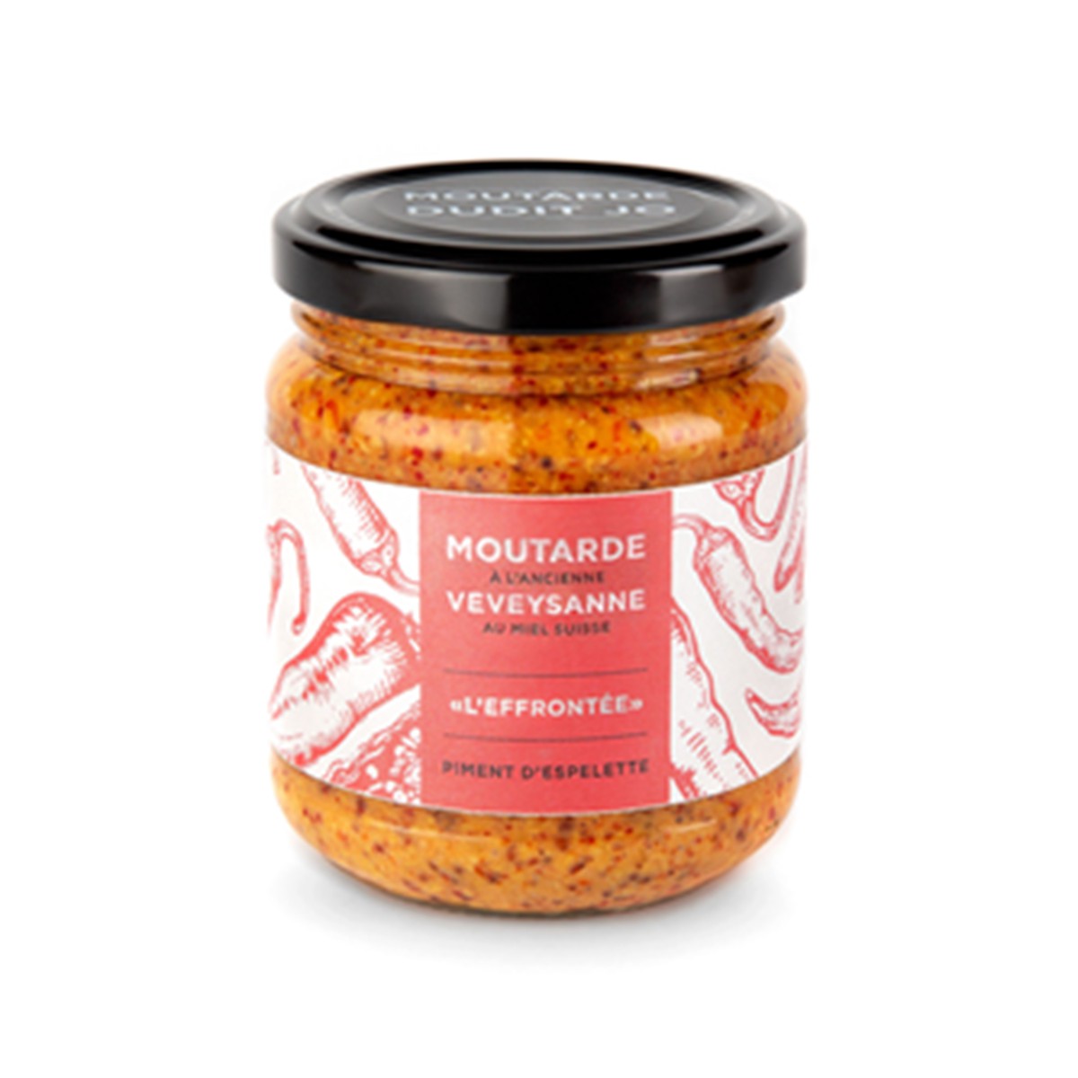 Moutarde Dudit Jo  L'Effrontée  Moutarde au Piment d'Espelette  200gr