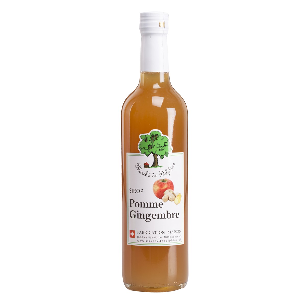 Le marché de Delphine  Sirop de Pomme et Gingembre Suisse 50cl  50cl