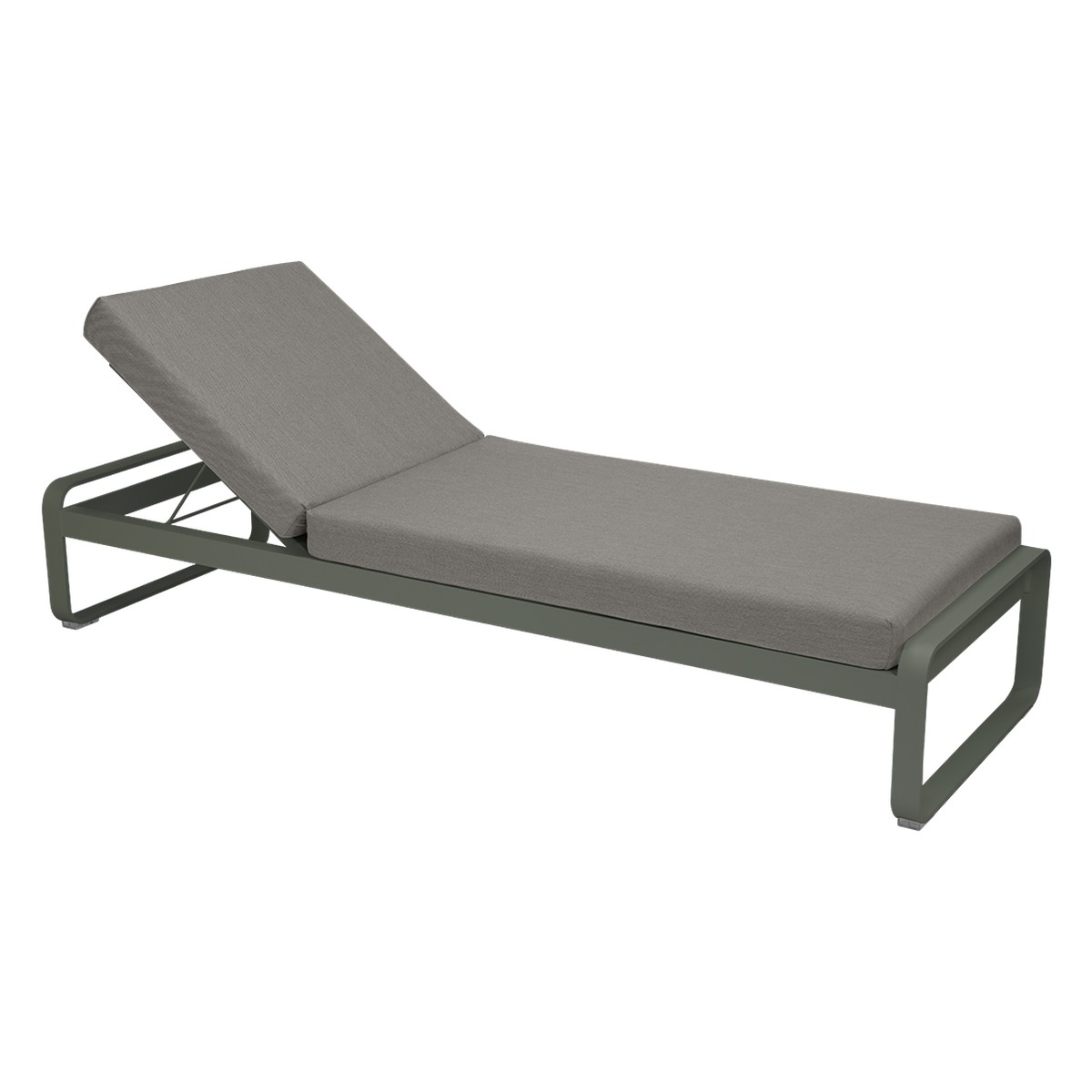 Fermob Bellevie Bain de soleil Bellevie Vert de gris L 200 x l 70 x H 74.5cm