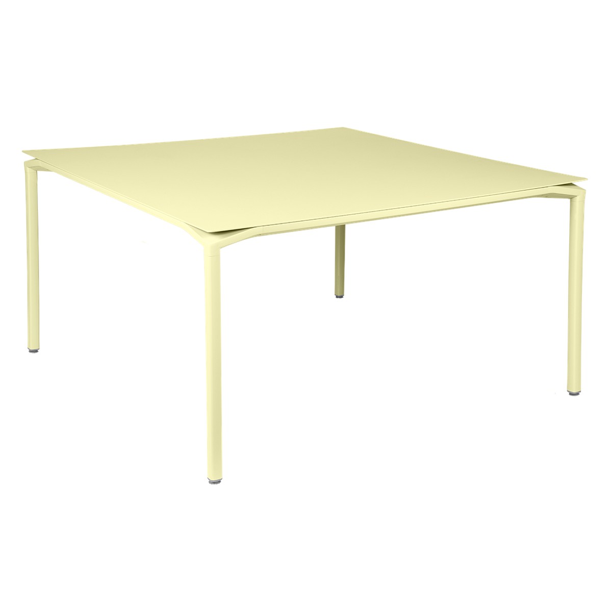 Fermob Calvi Table Calvi Jaune beurre frais L 140 x l 140 x H74cm