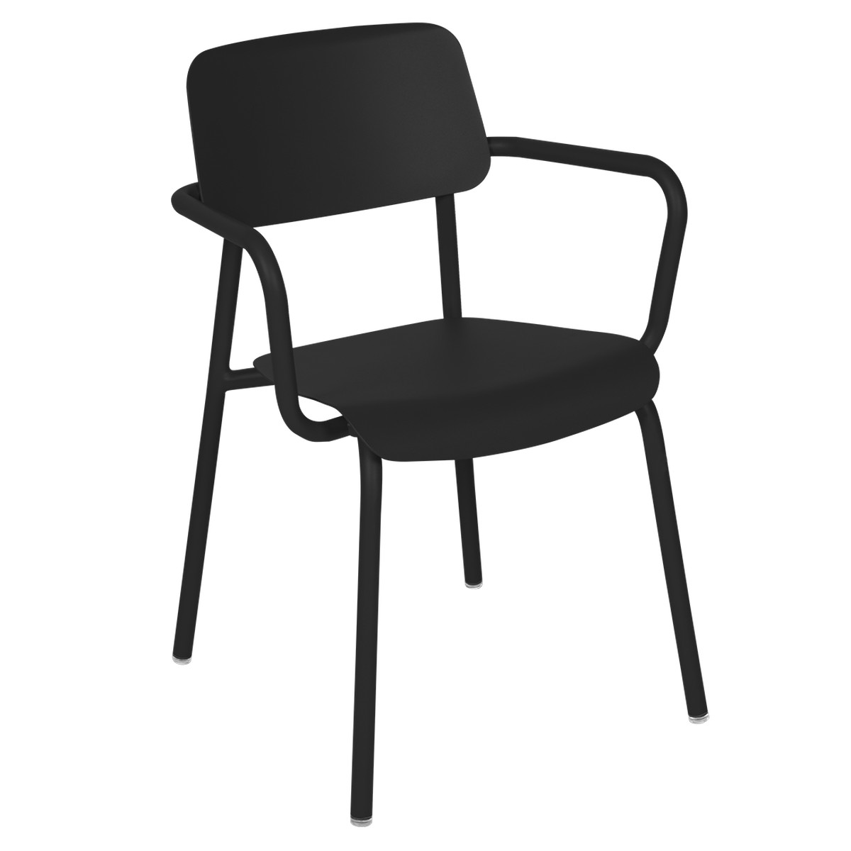 Fermob Studie Fauteuil de repas Studie Noir charbon L 53 x l 57 x H81cm