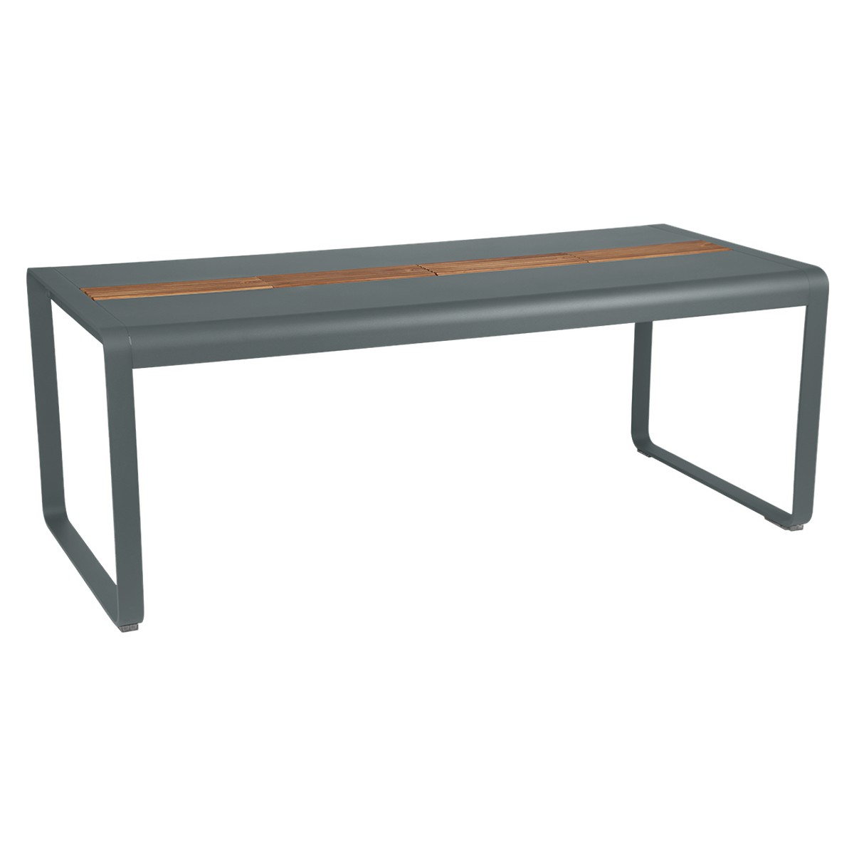 Fermob Bellevie Table Bellevie avec rangement Gris fumée L 196 x l 90 x H74cm