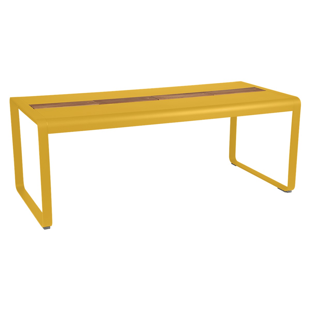 Fermob Bellevie Table Bellevie avec rangement Jaune miel L 196 x l 90 x H74cm