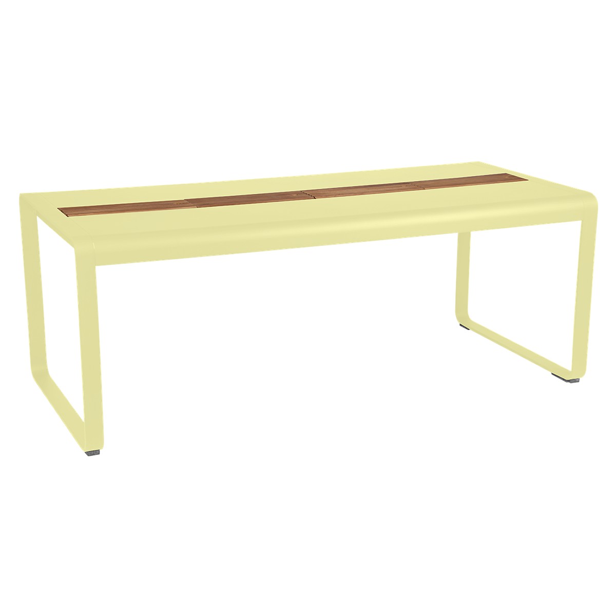 Fermob Bellevie Table Bellevie avec rangement Jaune beurre frais L 196 x l 90 x H74cm