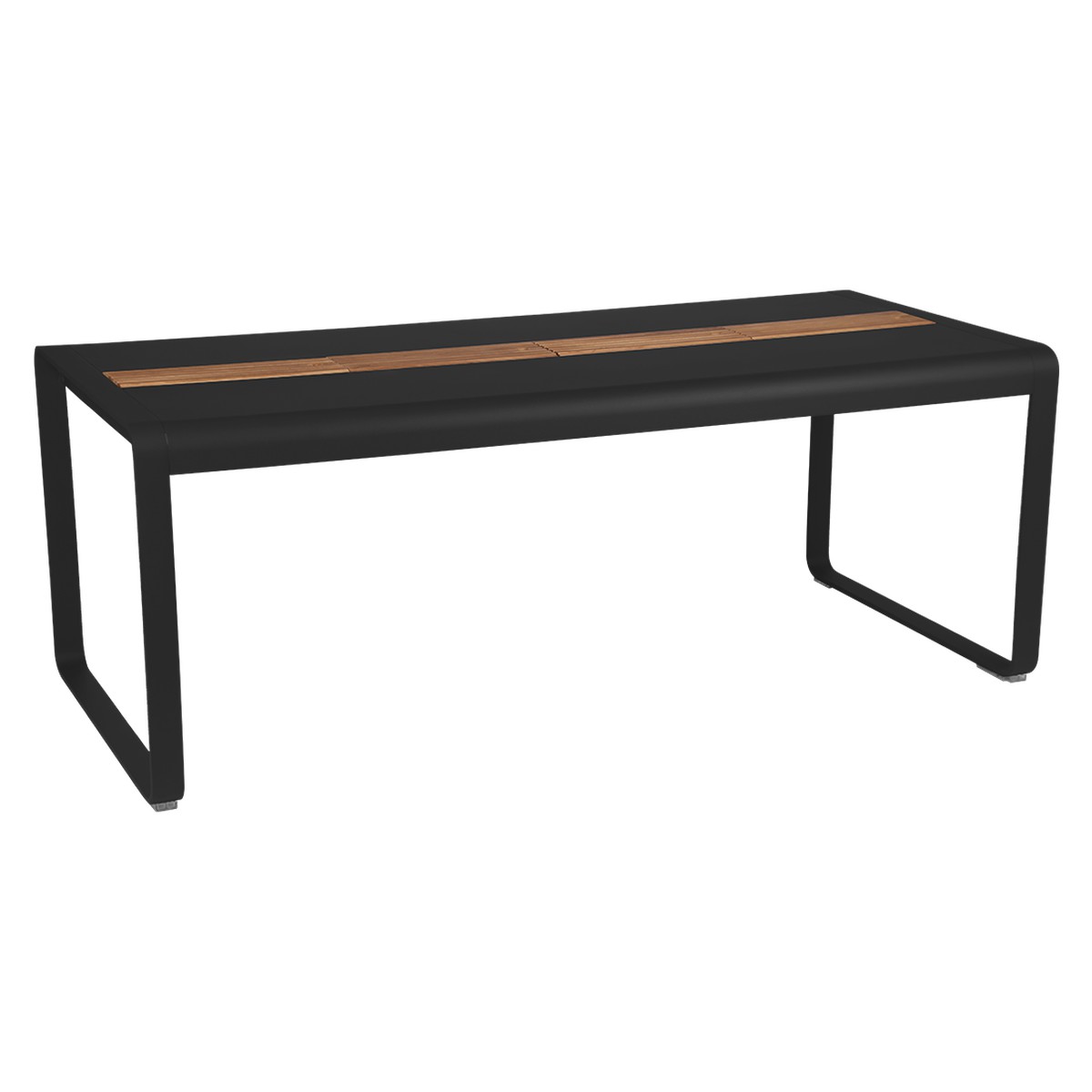 Fermob Bellevie Table Bellevie avec rangement Noir charbon L 196 x l 90 x H74cm