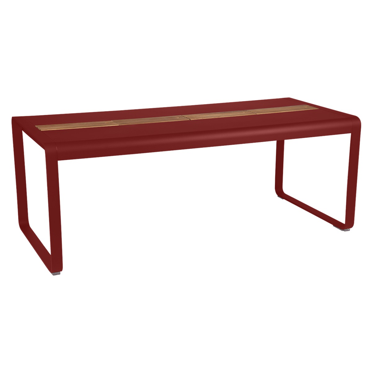 Fermob Bellevie Table Bellevie avec rangement Rouge cerise L 196 x l 90 x H74cm