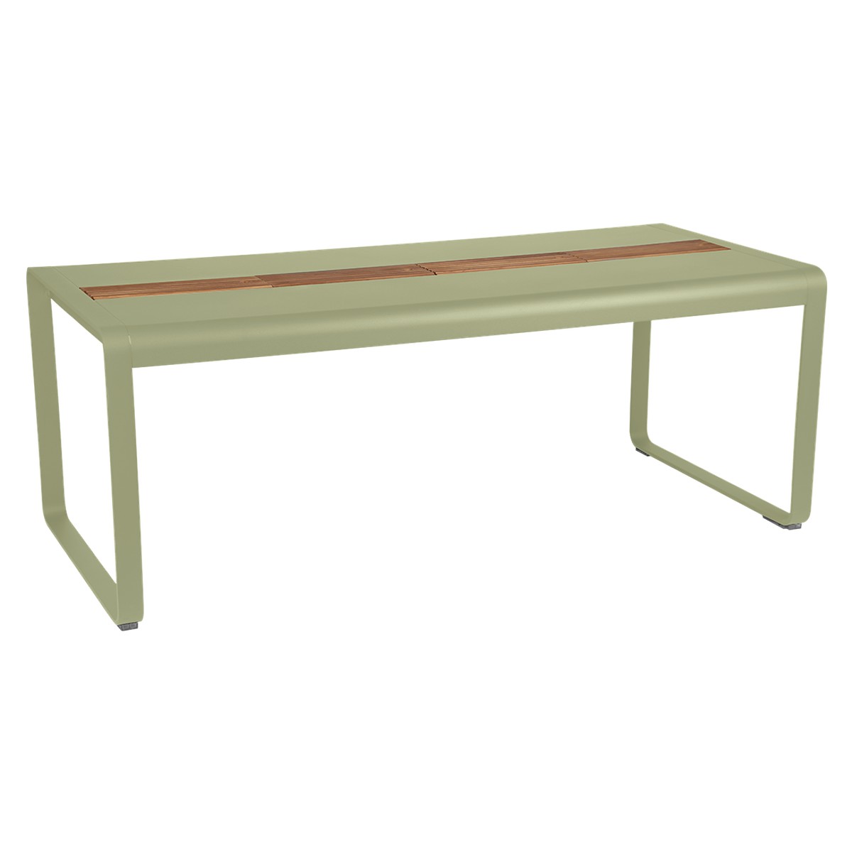 Fermob Bellevie Table Bellevie avec rangement Vert tilleul L 196 x l 90 x H74cm