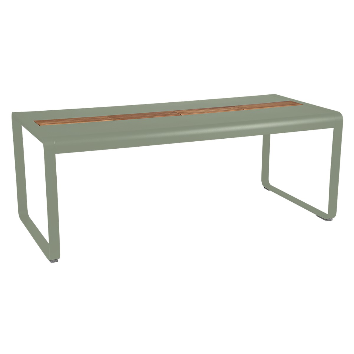 Fermob Bellevie Table Bellevie avec rangement Vert pistache L 196 x l 90 x H74cm