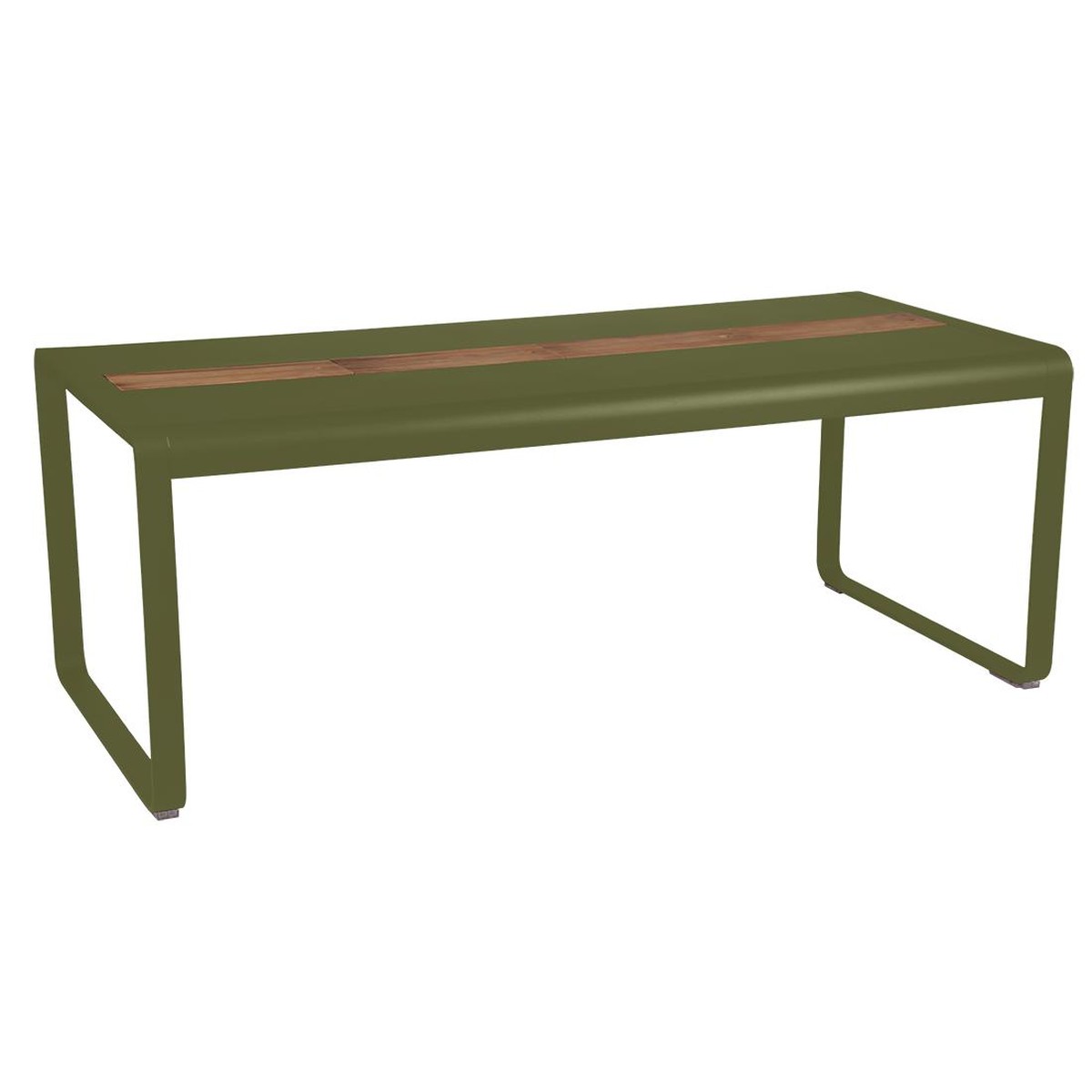 Fermob Bellevie Table Bellevie avec rangement Vert mousse L 196 x l 90 x H74cm