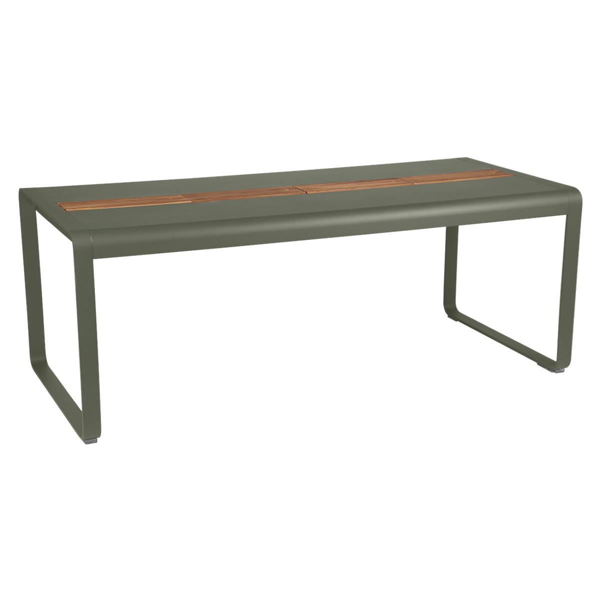 Fermob Bellevie Table Bellevie avec rangement Vert de gris L 196 x l 90 x H74cm