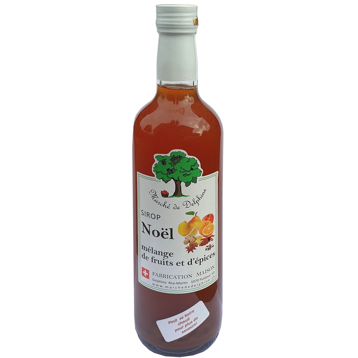 Le marché de Delphine  Sirop de Noël, fruits & épices 50cl  50cl