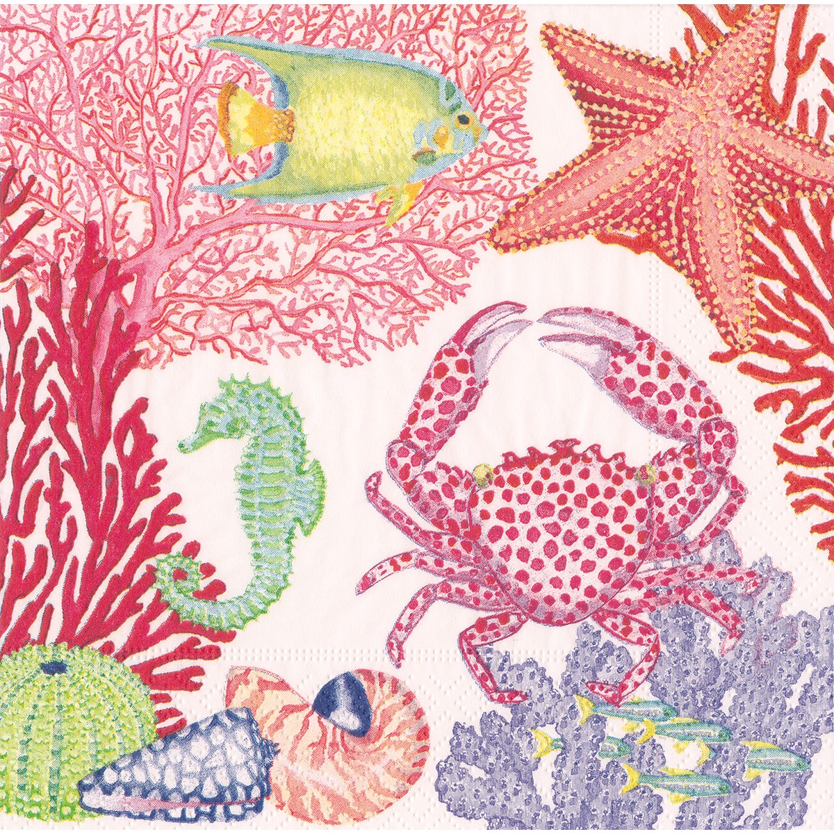 Caspari  Serviette Lunch Under the Sea  33x33cm