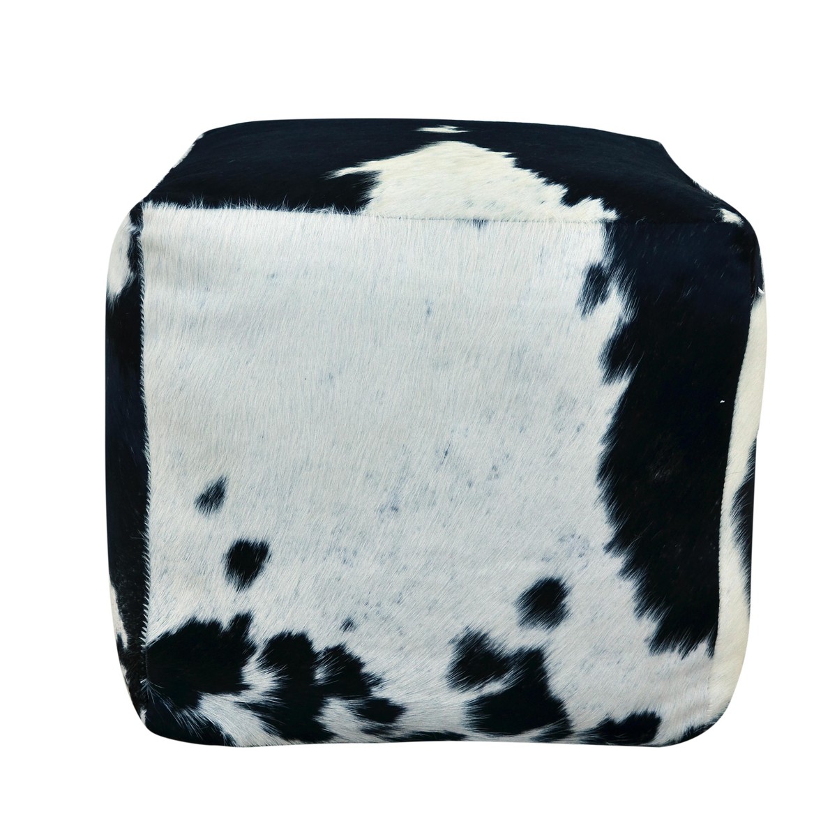 Schilliger Design  Pouf Cube en peau de vache Noir 40x40x40cm