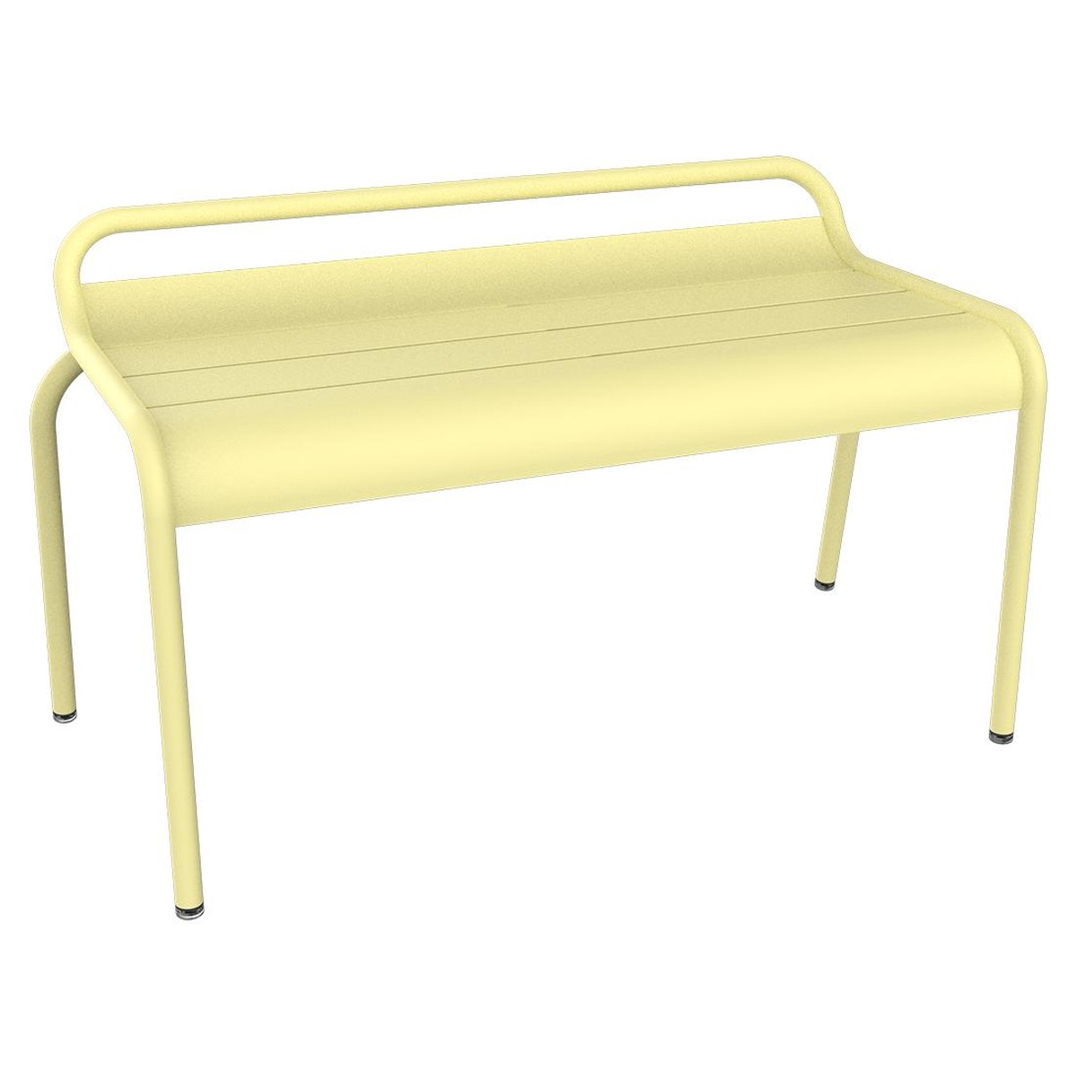 Fermob Luxembourg Banc Compact Luxembourg Jaune beurre frais L 118 x l 56 x H86cm