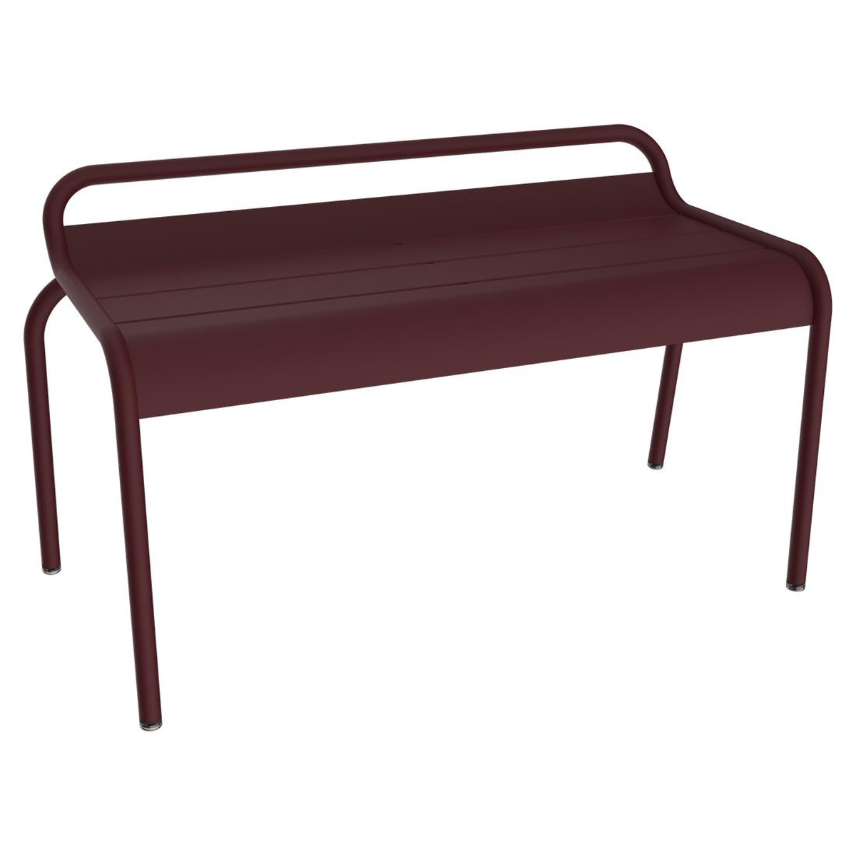 Fermob Luxembourg Banc Compact Luxembourg Rouge lie de vin L 118 x l 56 x H86cm