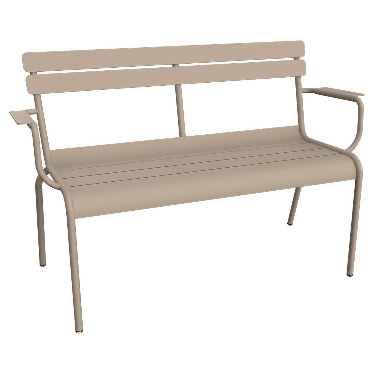 Fermob Luxembourg Banc de jardin 2 places Beige L 131 x l 55.5 x H86cm