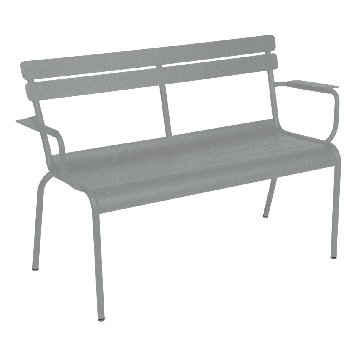 Fermob Luxembourg Banc de jardin 2 places Gris taupe L 131 x l 55.5 x H86cm