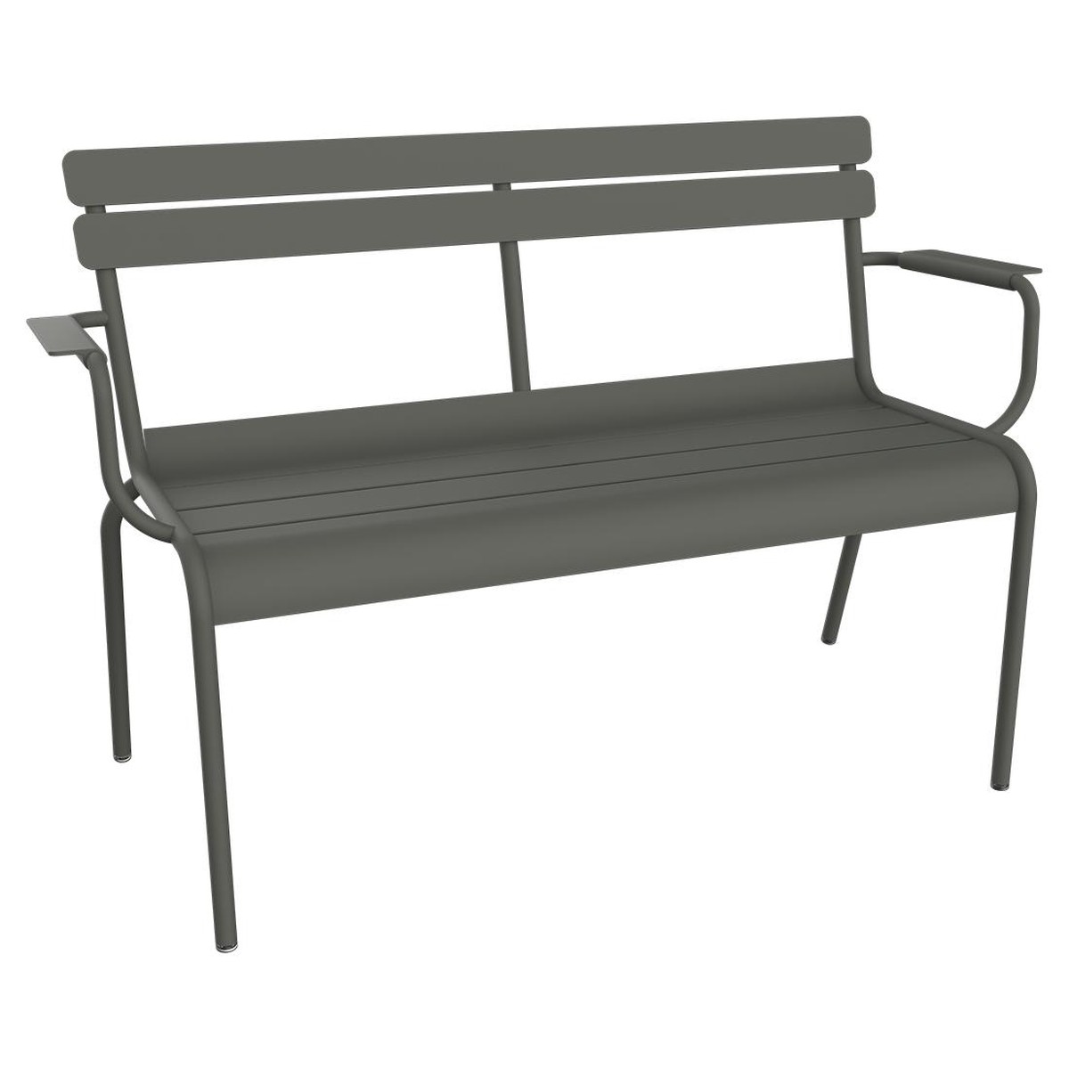 Fermob Luxembourg Banc de jardin 2 places Vert de gris L 131 x l 55.5 x H86cm