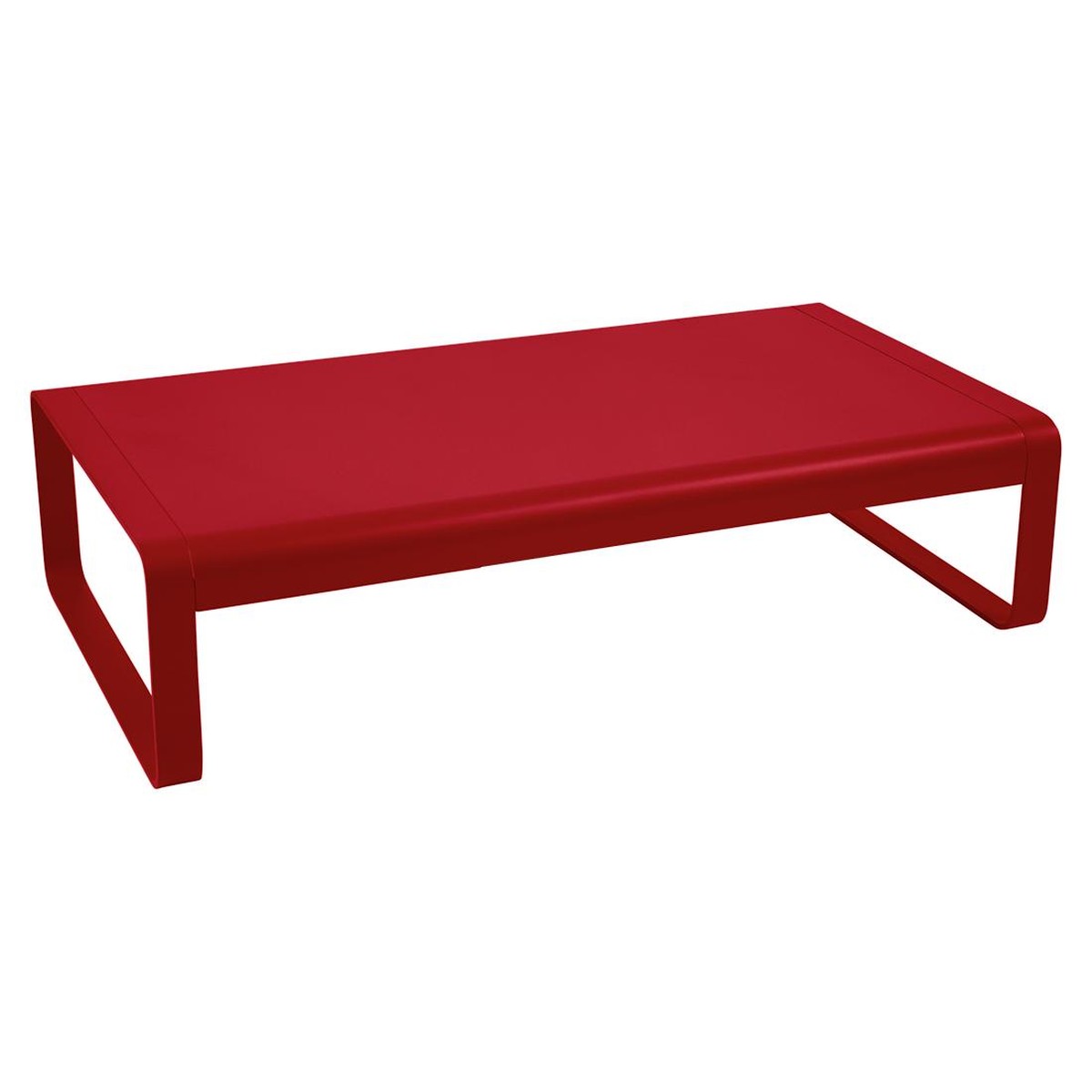 Fermob Bellevie Table basse grande Bellevie Rouge cerise L 138 x l 80 x H36cm