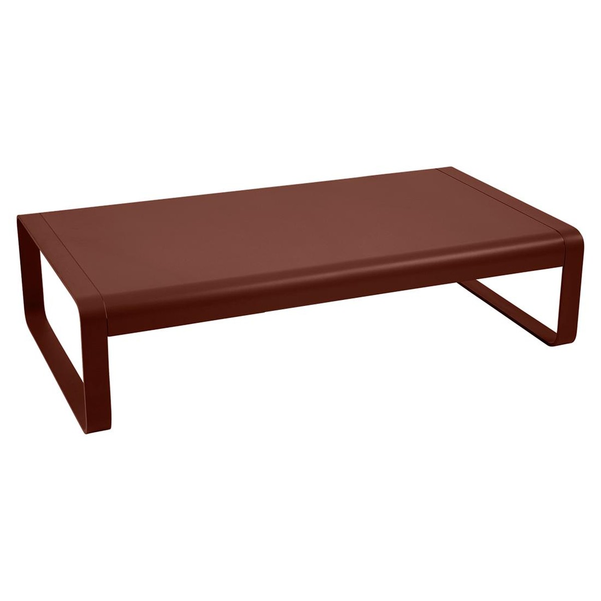 Fermob Bellevie Table basse grande Bellevie Rouge ocre L 138 x l 80 x H36cm