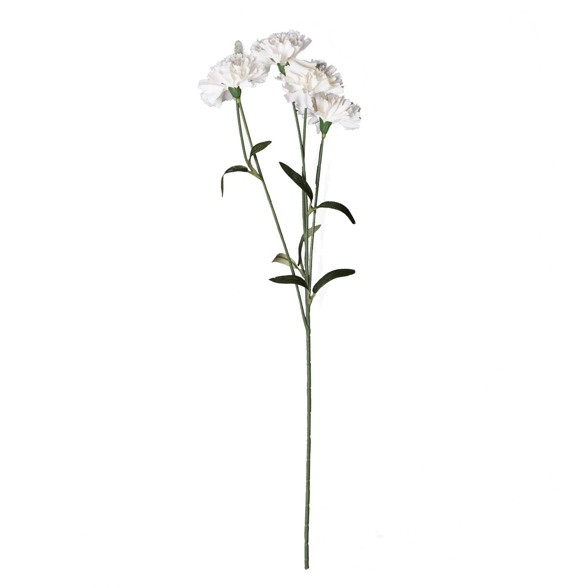 Schilliger Sélection  Œillet 4 fleurs en branche artificiel Blanc 52cm