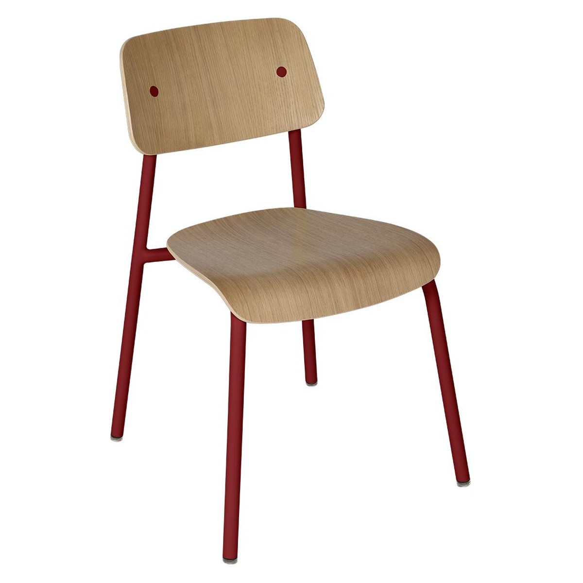 Fermob Studie Chaise Studie Chêne Rouge groseille L 53 x l 51 x H81cm