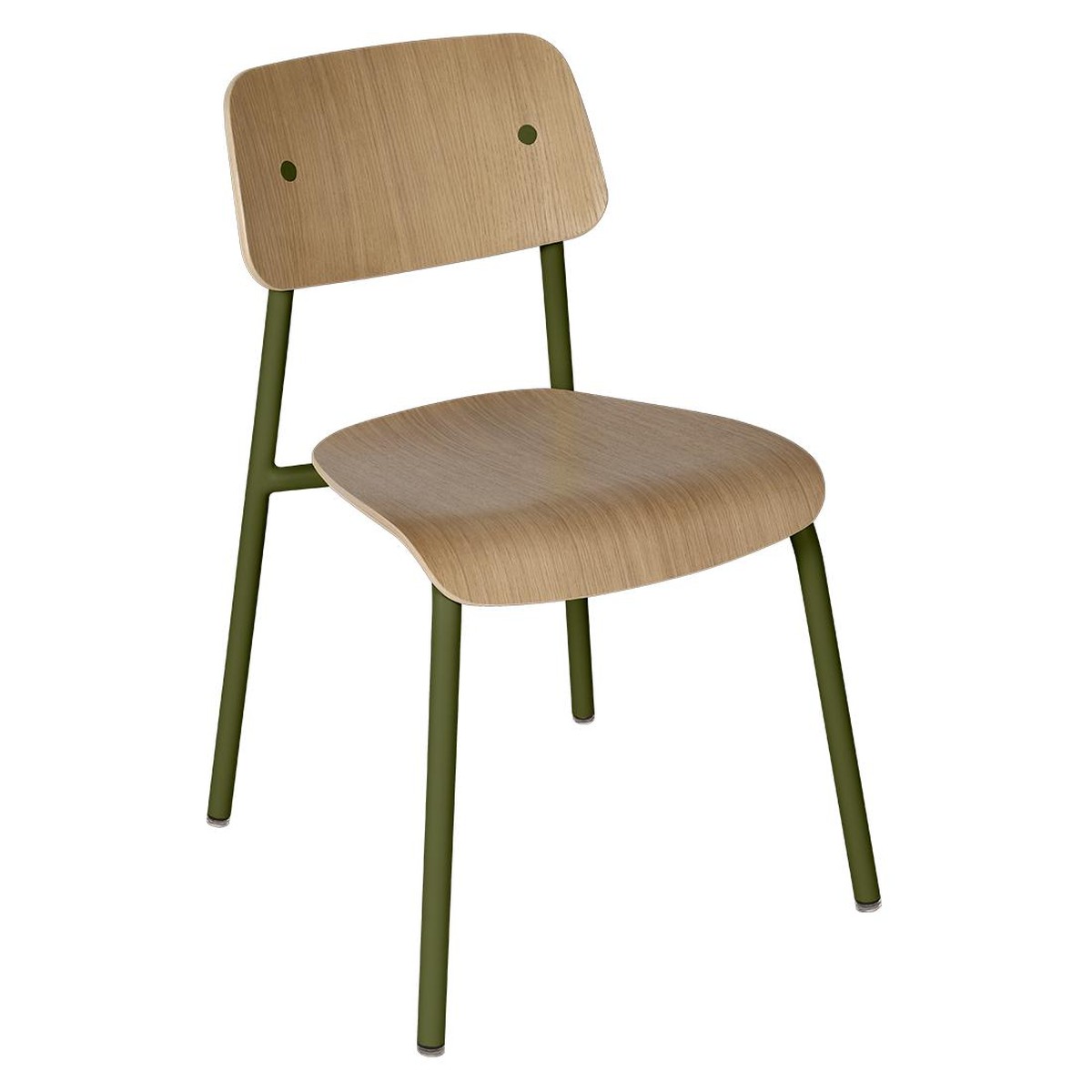 Fermob Studie Chaise Studie Chêne Vert mousse L 53 x l 51 x H81cm