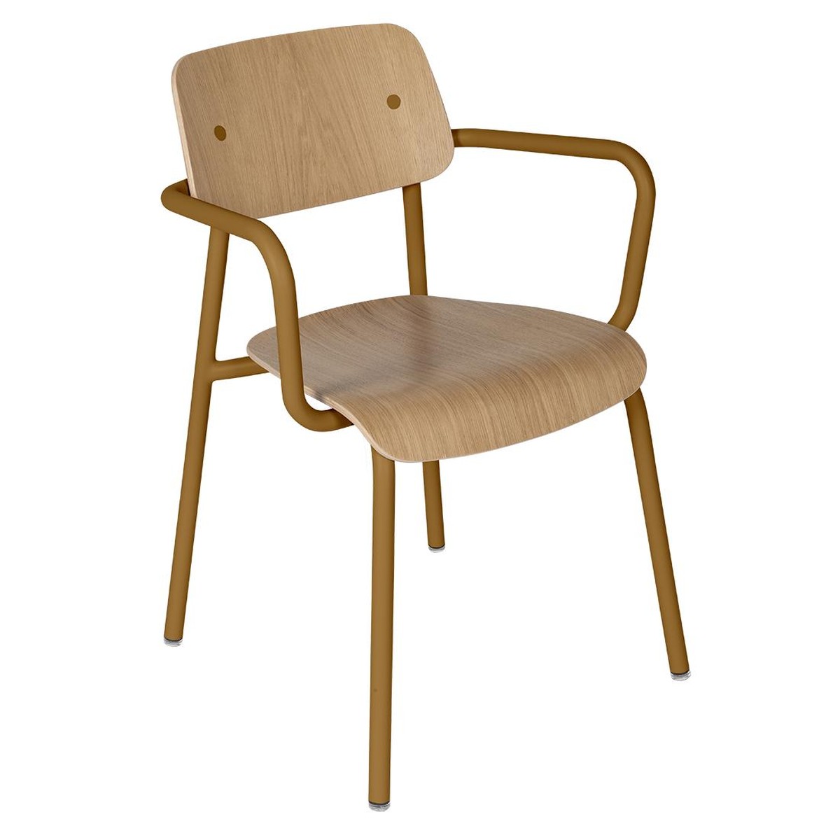 Fermob Studie Fauteuil de repas Studie Chêne Brun caramel L 53 x l 57 x H81cm