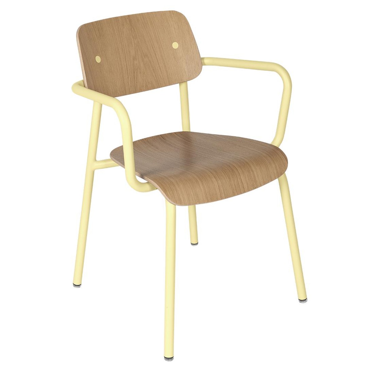 Fermob Studie Fauteuil de repas Studie Chêne Jaune beurre frais L 53 x l 57 x H81cm