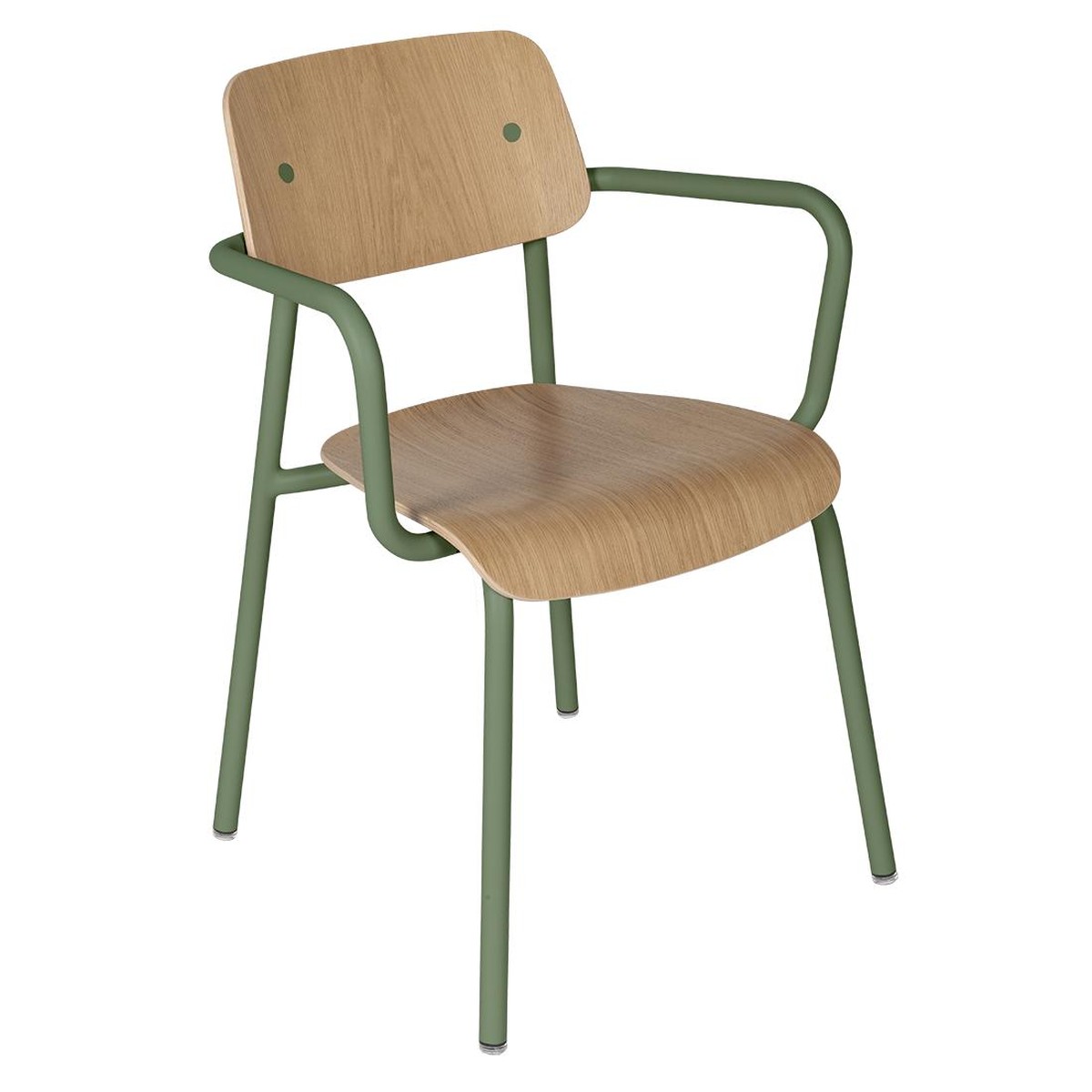 Fermob Studie Fauteuil de repas Studie Chêne Vert pistache L 53 x l 57 x H81cm