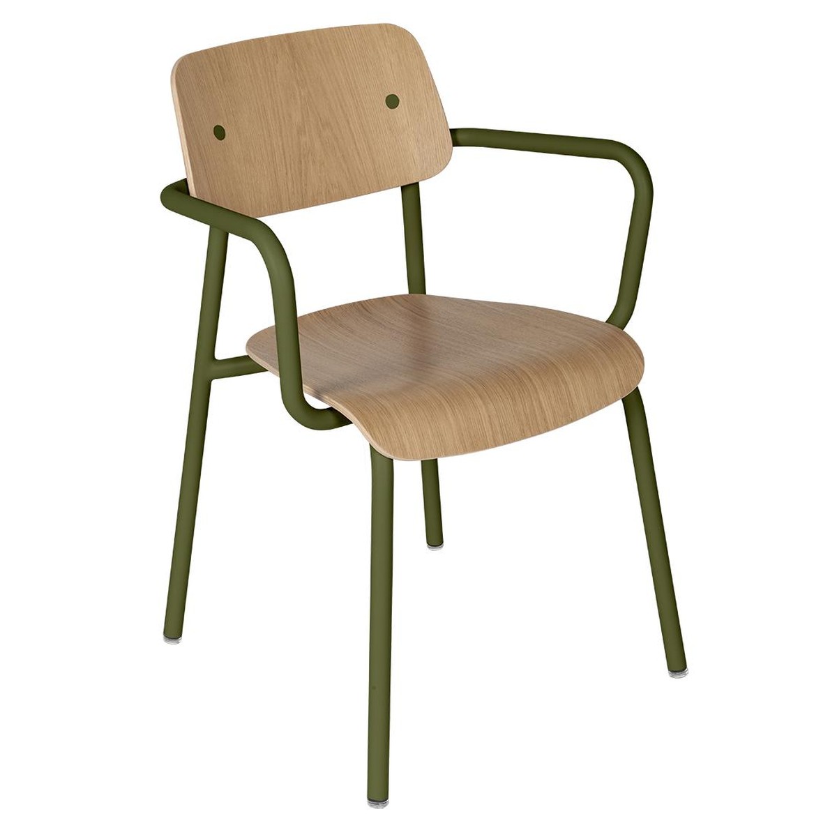 Fermob Studie Fauteuil de repas Studie Chêne Vert mousse L 53 x l 57 x H81cm