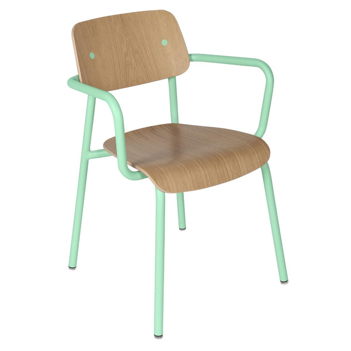 Fermob Studie Fauteuil de repas Studie Chêne Vert menthe à l'eau L 53 x l 57 x H81cm