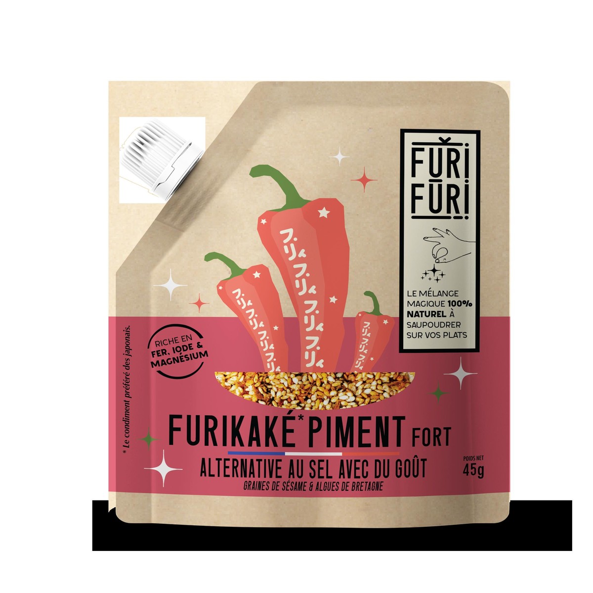 Furi & CO  Furikaké Piment- Sésame-Algues  45gr