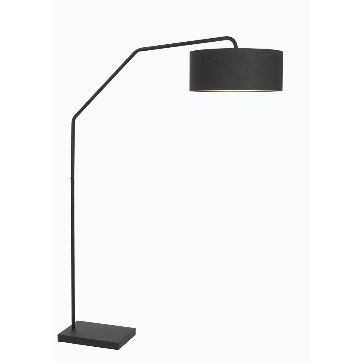 Frezoli Lighting  Lampadaire Huges xxl avec abat-jour Noir 140x235cm; Pied 32x50cm