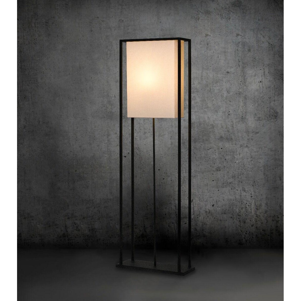 Frezoli Lighting  Lampadaire Skansen avec abat-jour Noir 51x19x153cm