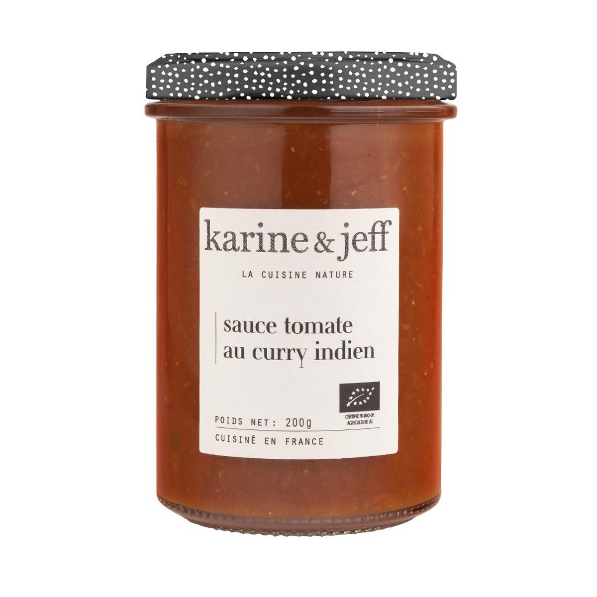 KARINE & JEFF  Sauce tomate au curry indien  200gr