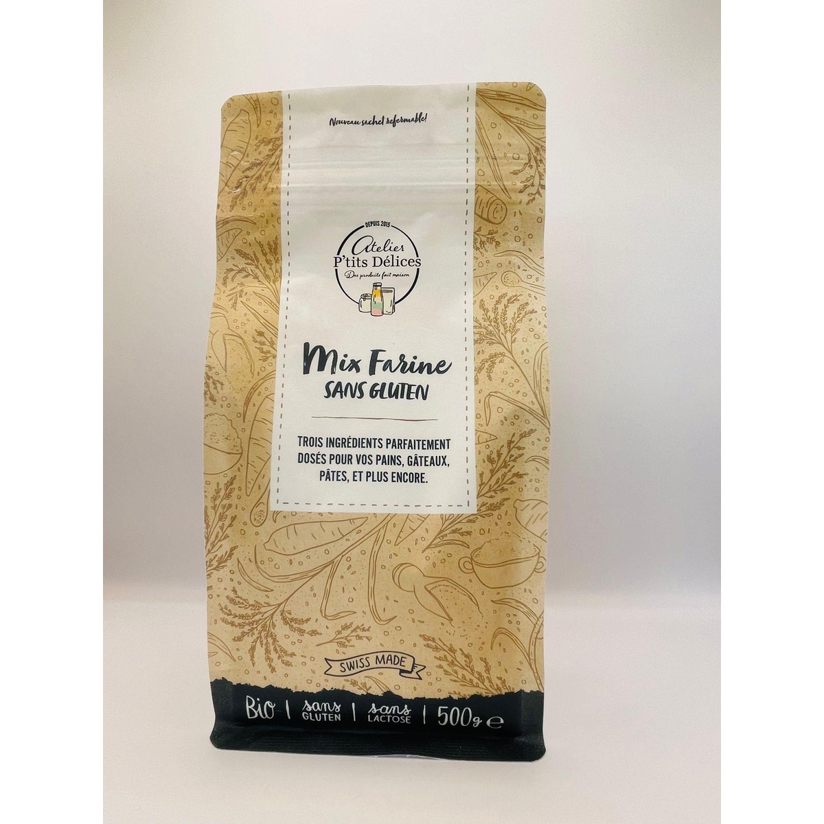 Atelier P’tits Délices  Mix Farine sans Gluten BIO 500gr  500gr