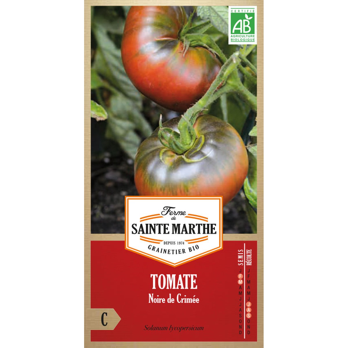 Ferme de Sainte Marthe  Tomate Noire De Crimée  Environ 50 Graines