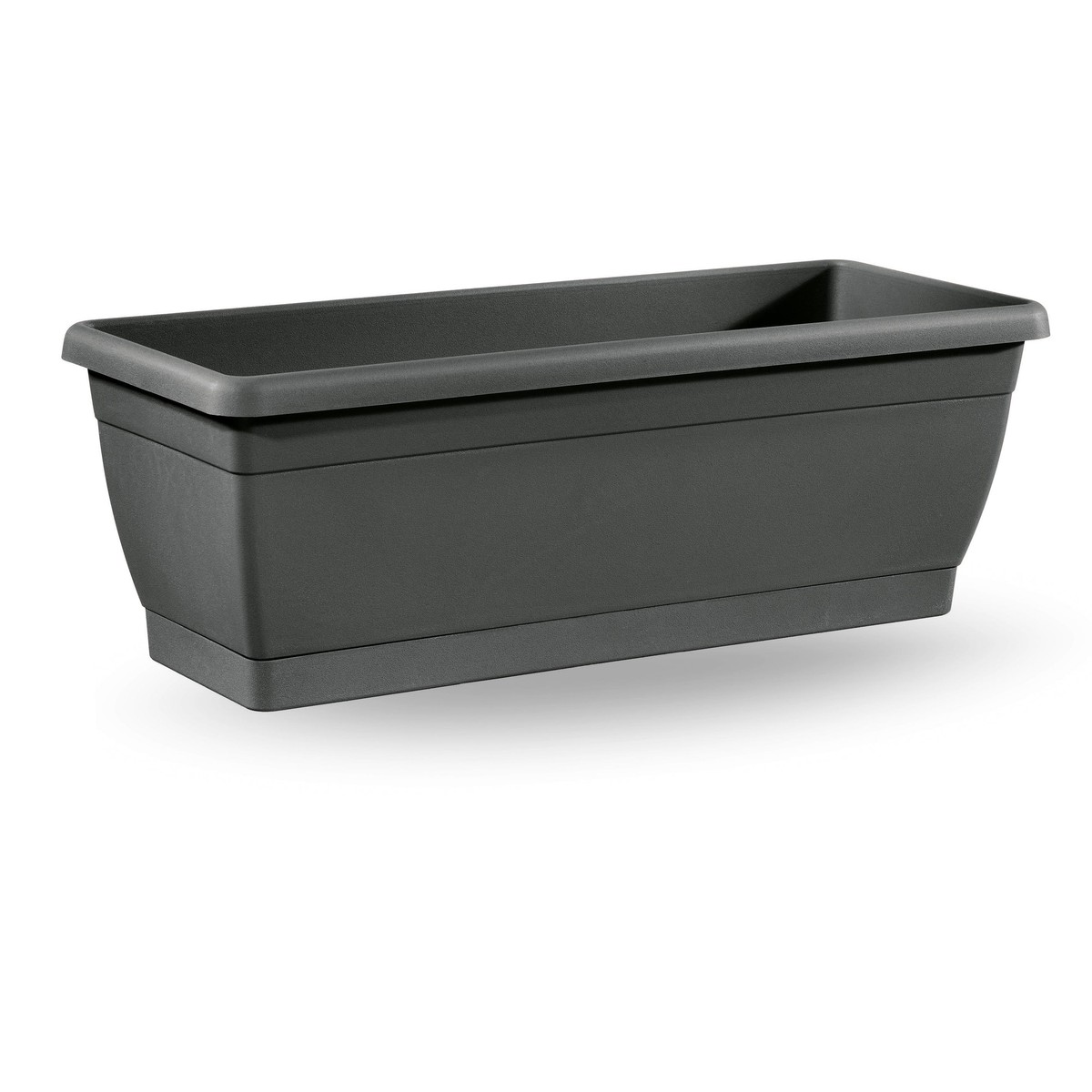 Veca  Jardiniere Roxanne Avec Plateau 50cm Anthracite Gris anthracite 50x20x16cm