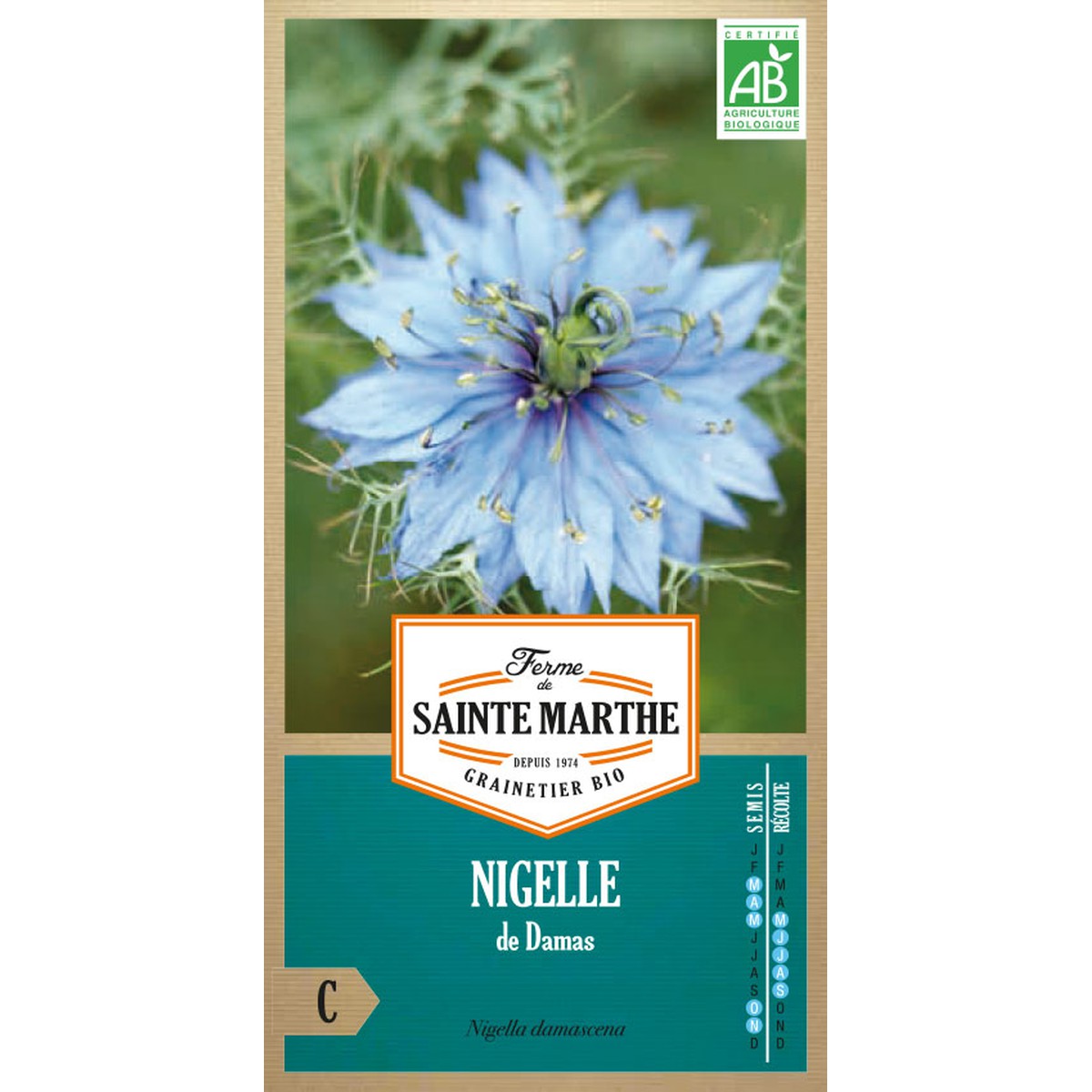 Ferme de Sainte Marthe  Nigelle De Damas Double Variée  Environ 1000 Graines