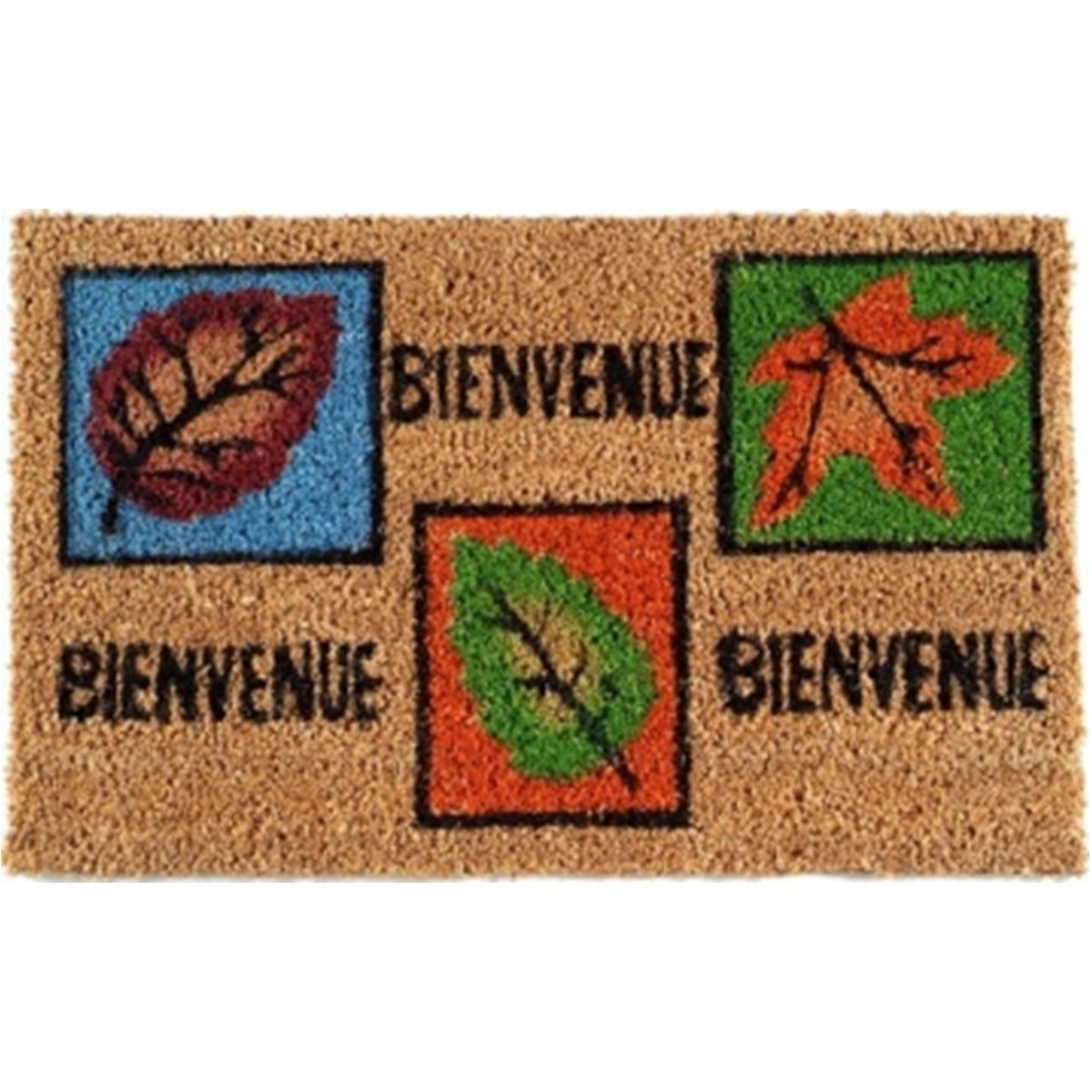 Schilliger Design  Paillasson Feuilles bienvenue  45 x 75Cm