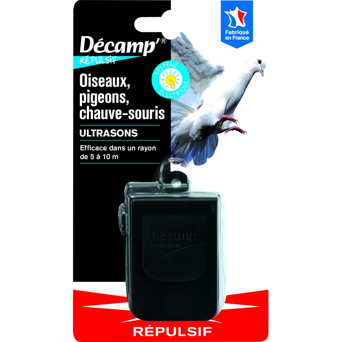 Décamp  Repulsif Oiseaux Ultrason  