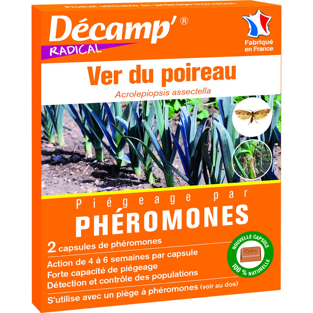 Décamp  Pheromone Contre Le Ver Du Poireau  2 Capsules  2 CAPSULES