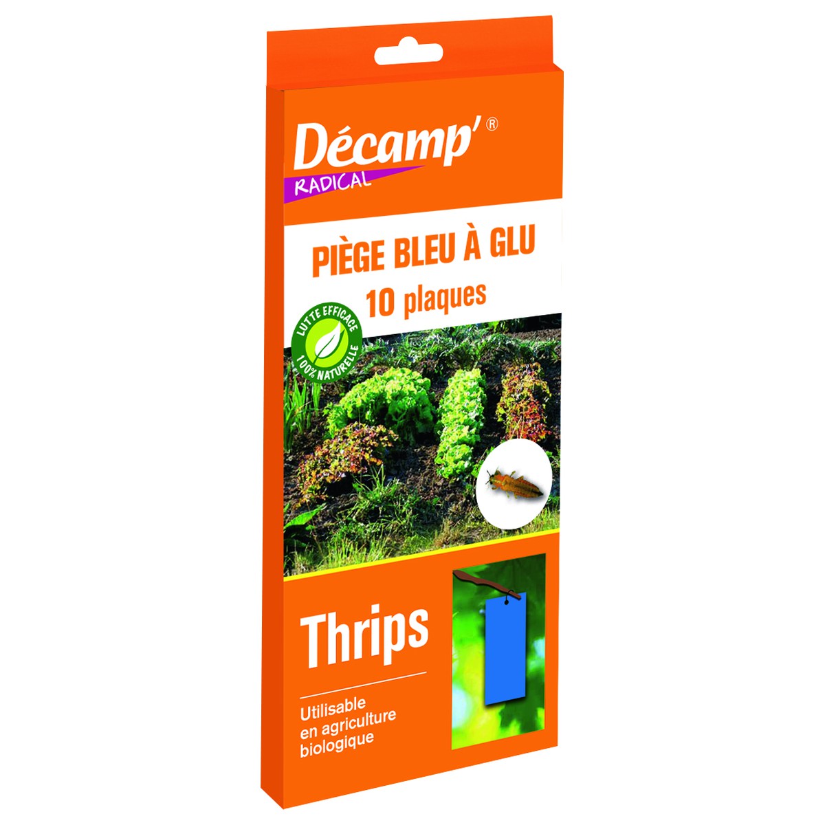 Décamp  Piege Glu Bleu Contre Thrips  10 PIEGES