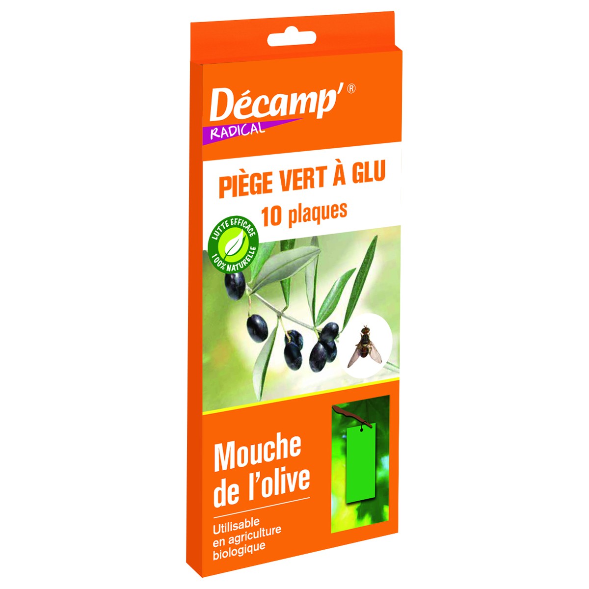 Décamp  Piege Glu Vert Mouches Olivier  10 PIEGES