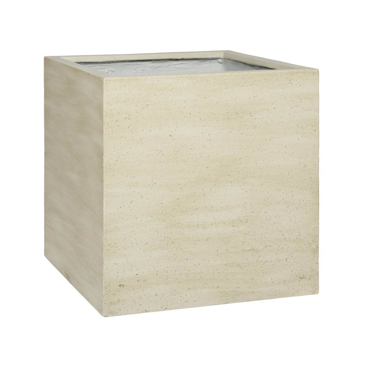 Potterypots Cement and Stone Block M Beige Washed Beige clair 40x40x40cm 61.6L