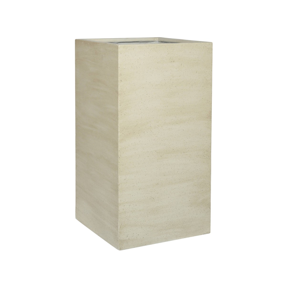 Potterypots Cement and Stone Bouvy L Beige Washed Beige clair 43.5x43.5x80cm 144.5L