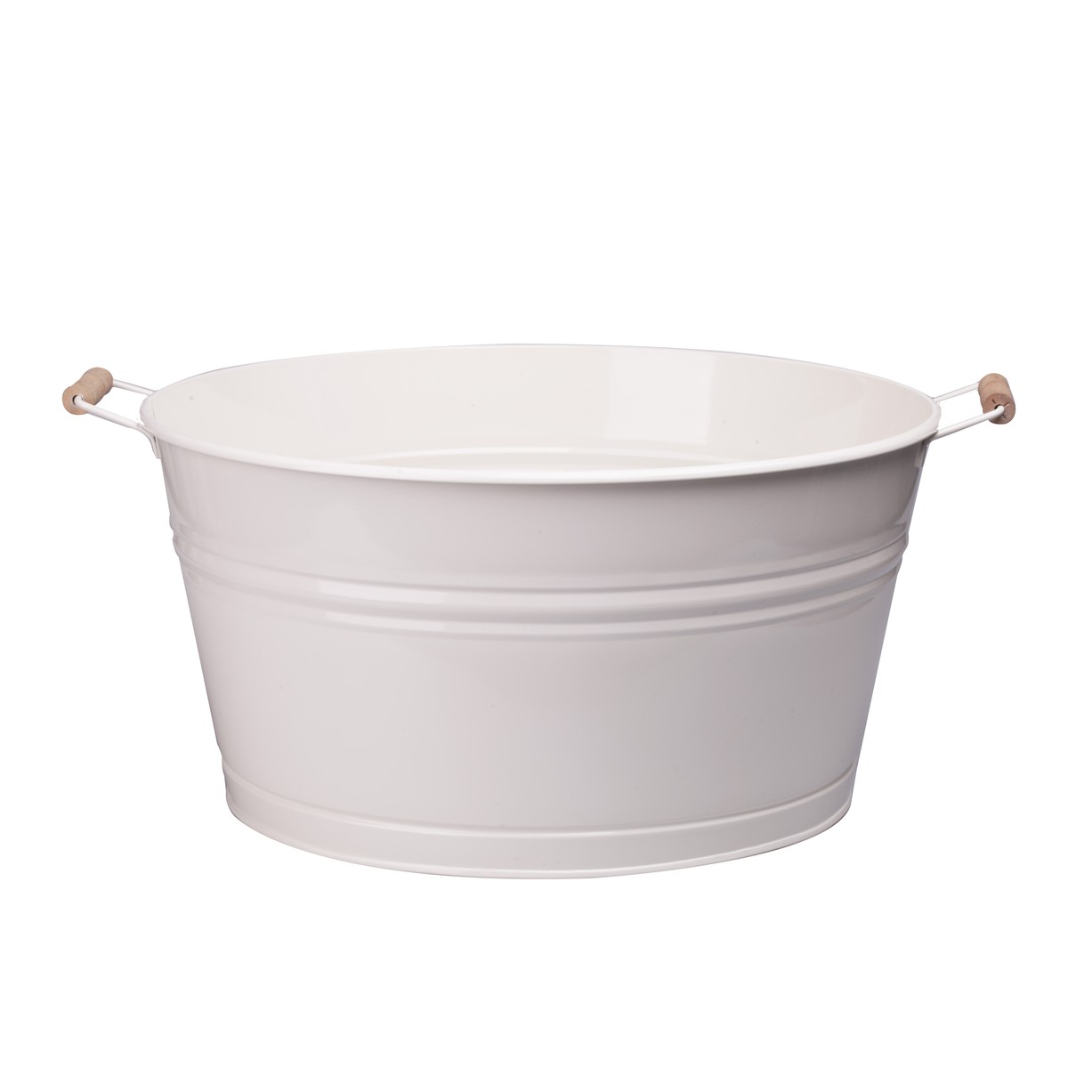 Schilliger Sélection  Bassine Poignée en Bois Alizé XL Blanc crème 49.5x39x25cm