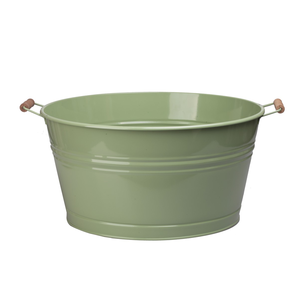 Schilliger Sélection  Bassine Poignée en Bois Alizé XL Vert absinthe 49.5x39x25cm